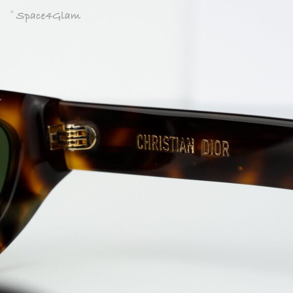 NEW Dior DIORSIGNATURE B5I 24C0 Honey Havana Green Unisex Cat Eye Sunglasses - Picture 7 of 9
